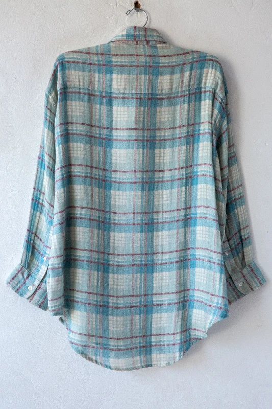 Button Front Plaid Shirt