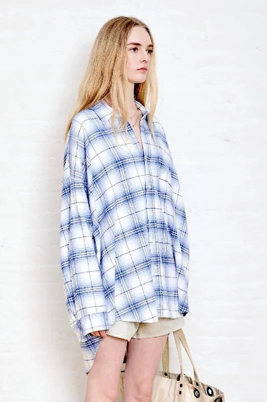 Button Front Plaid Shirt