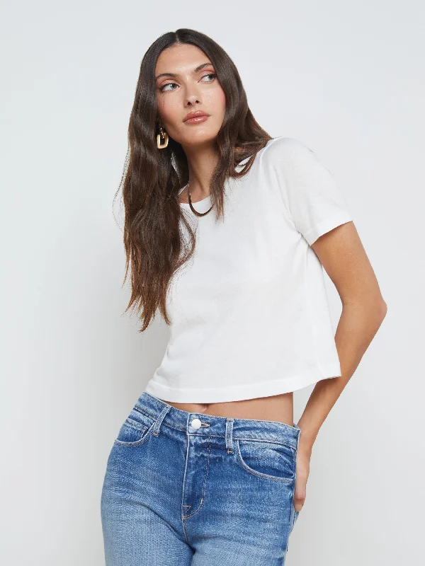 Donna Cotton Cropped Tee