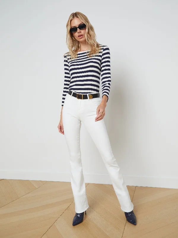 Lucille Striped Boatneck Top