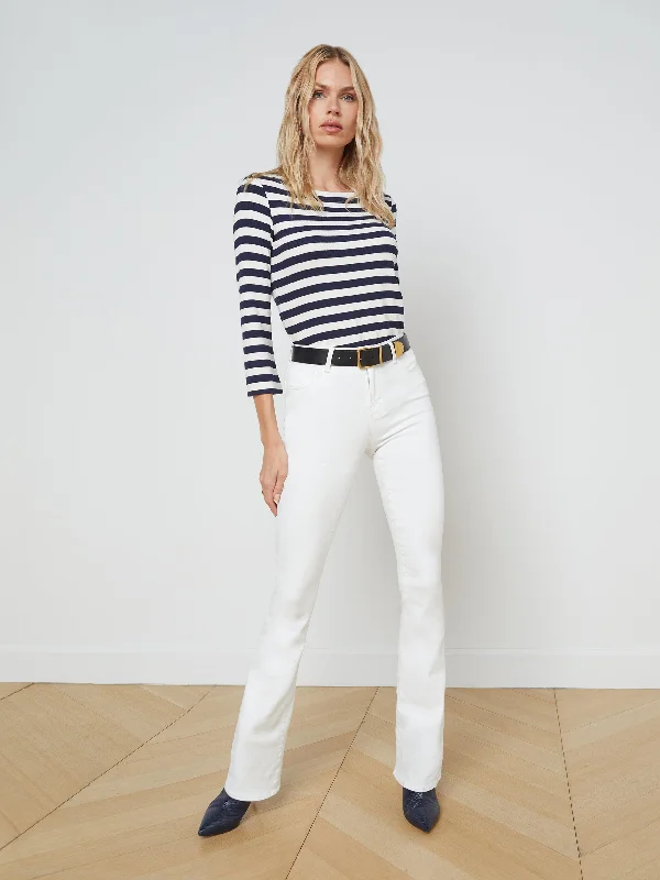 Lucille Striped Boatneck Top