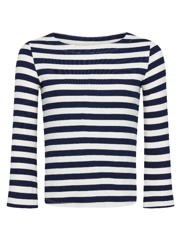 Lucille Striped Boatneck Top