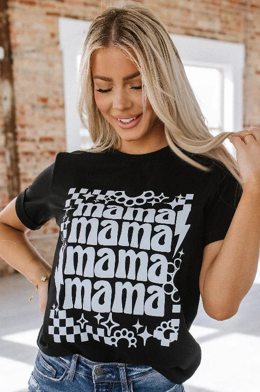 SALE - Mama Checkered Lightning Bolt Top | S-2XL