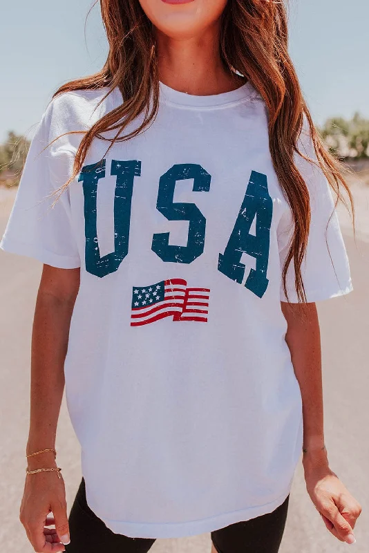 Patriotic Graphic Crew Neck Tee | S-2XL