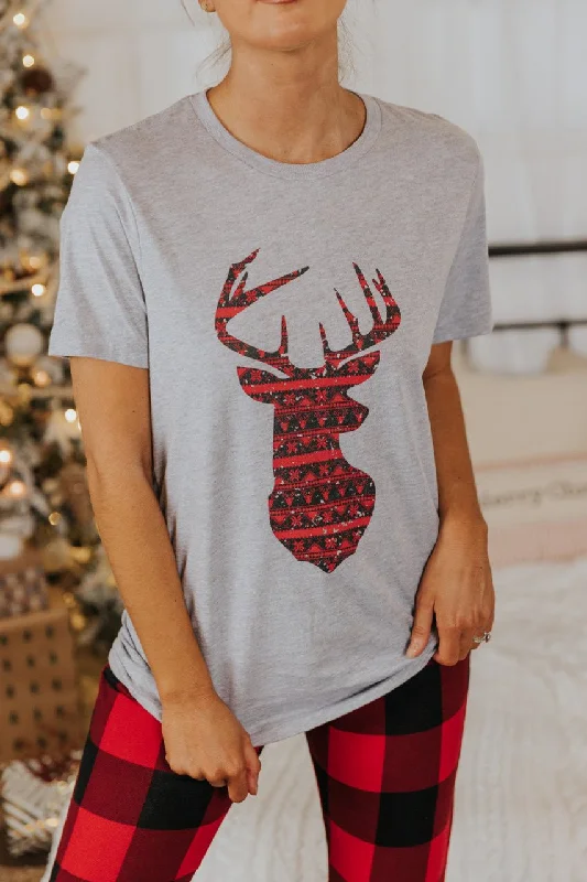 Reindeer Games Heather Grey Graphic Tee - FINAL SALE