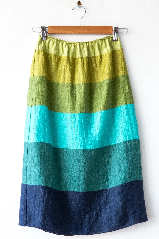 Wide Stripe Slip Skirt