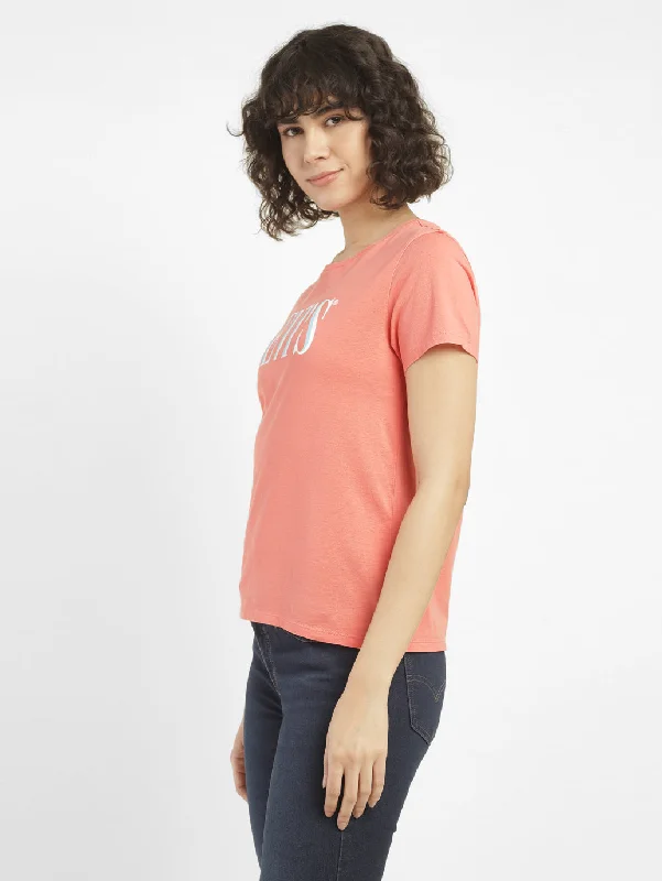 Women's Brand Logo Crew Neck T-shirt