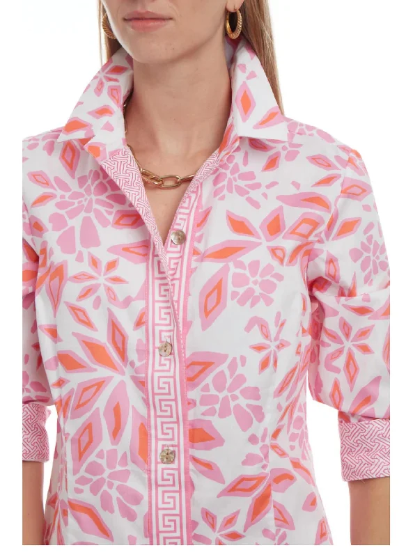 Essential Blouse In Pink Kaleidescope