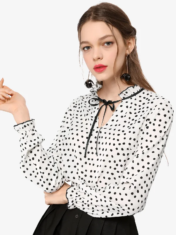 White-Polka Dots / S