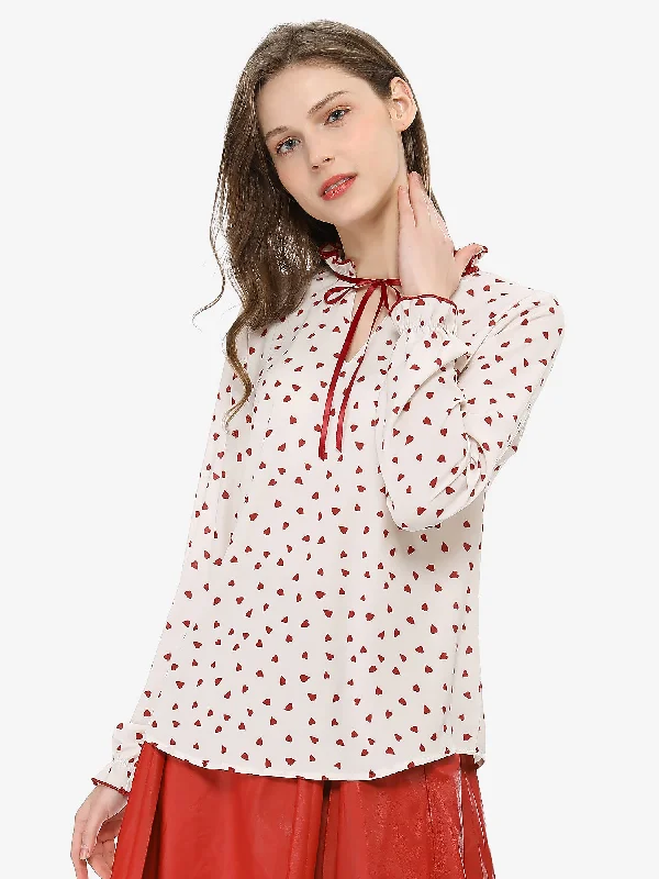 Beige Red-Hearts / L