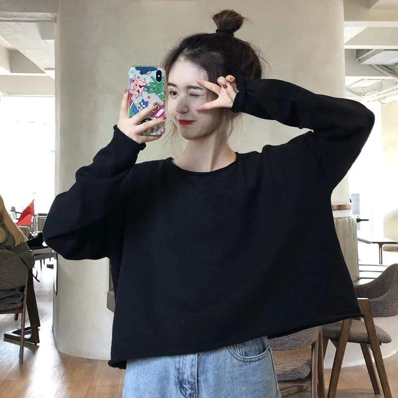 Women's Korean Fashion Long Sleeved Loose Shirts