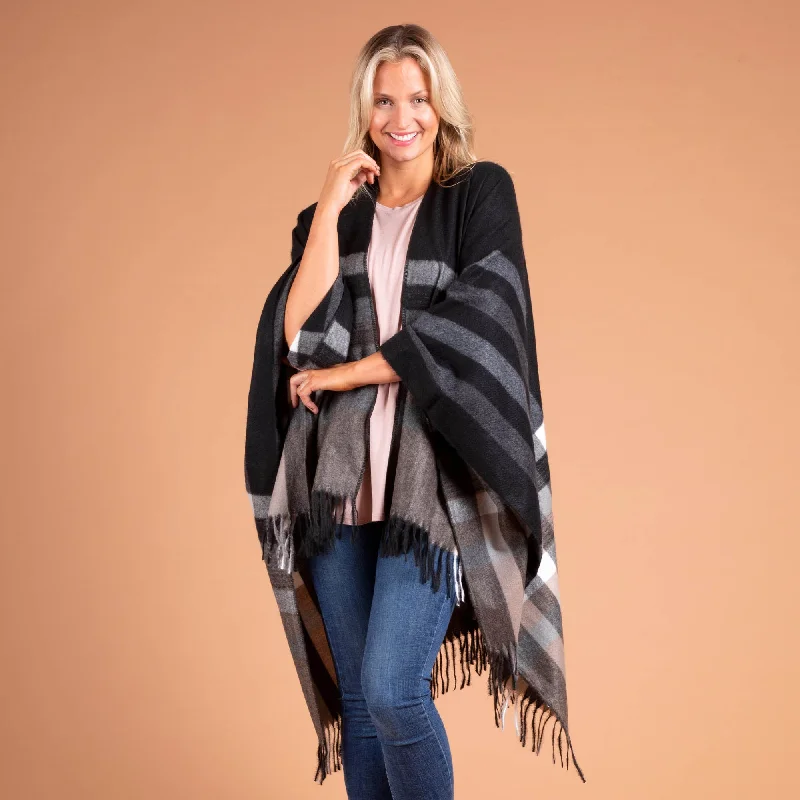 Plaid Ruana Wrap