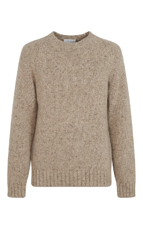 Alfie Crewneck in Oatmeal Multi Cashmere