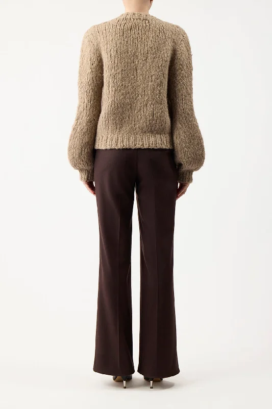 Clarissa Knit Sweater in Camel Welfat Cashmere