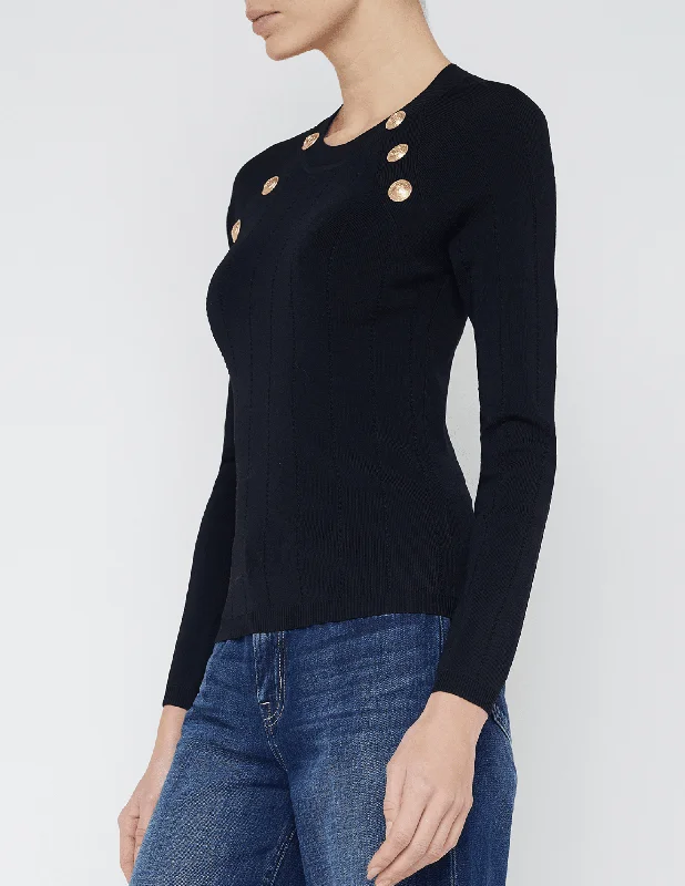 L'Agence Gretchen Long Sleeve Button Pullover