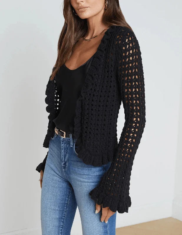 L'Agence Solaris Crochet Cardigan