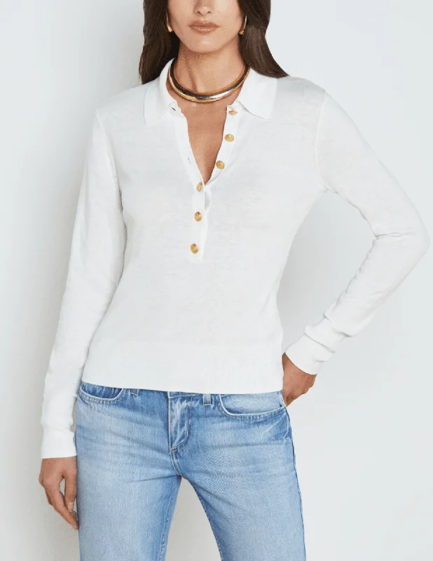 L'Agence Sterling Collared Sweater