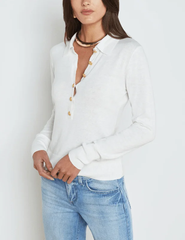 L'Agence Sterling Collared Sweater