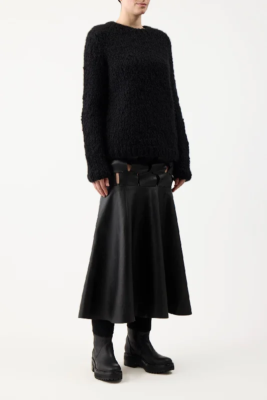 Lawrence Knit Sweater in Black Welfat Cashmere