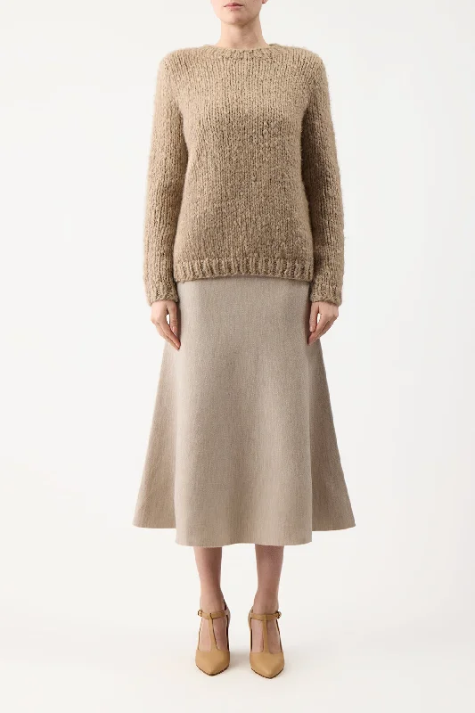 Lawrence Knit Sweater in Oatmeal Welfat Cashmere