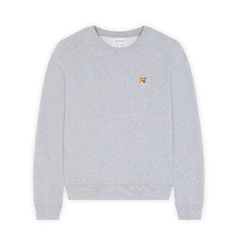 Women's Fox Head Patch Regular Sweatshirt Light Grey Melange