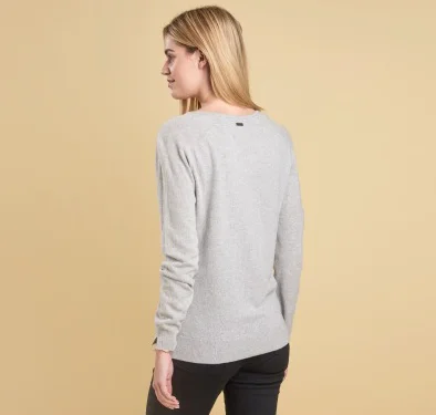 MILL V NECK LT GREY