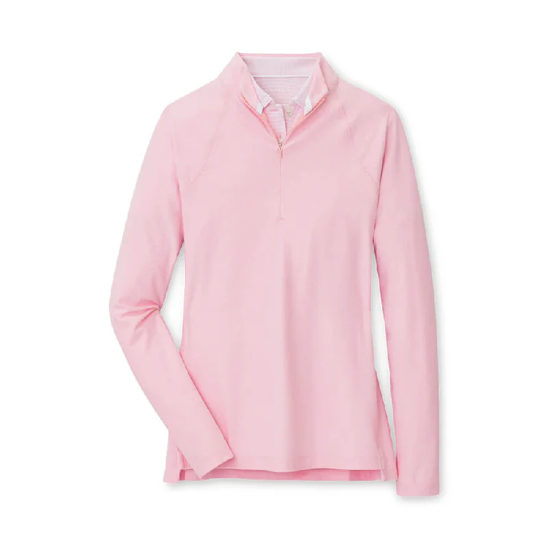 Peter Millar Women's Melange Raglan Perth Layer Pullover Sweater - Palmer Pink