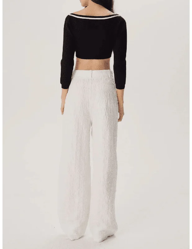 Ronny Kobo Watkins Cropped Knit Cardigan