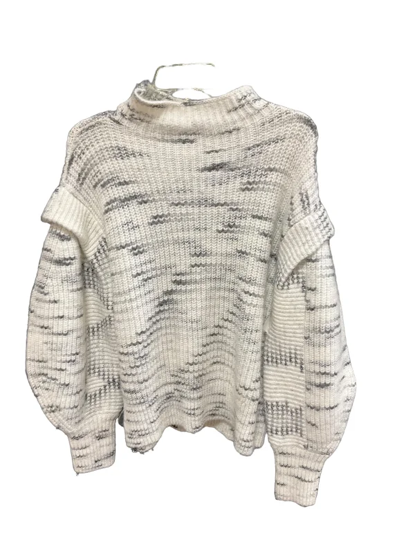 Sweater By Anthropologie In Grey & White, Size: S