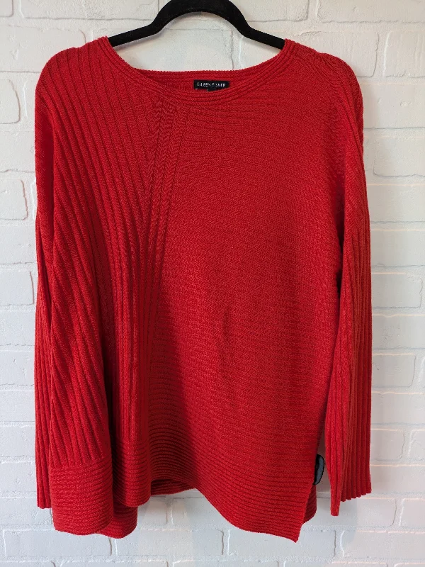 Sweater By Eileen Fisher In Orange, Size: L