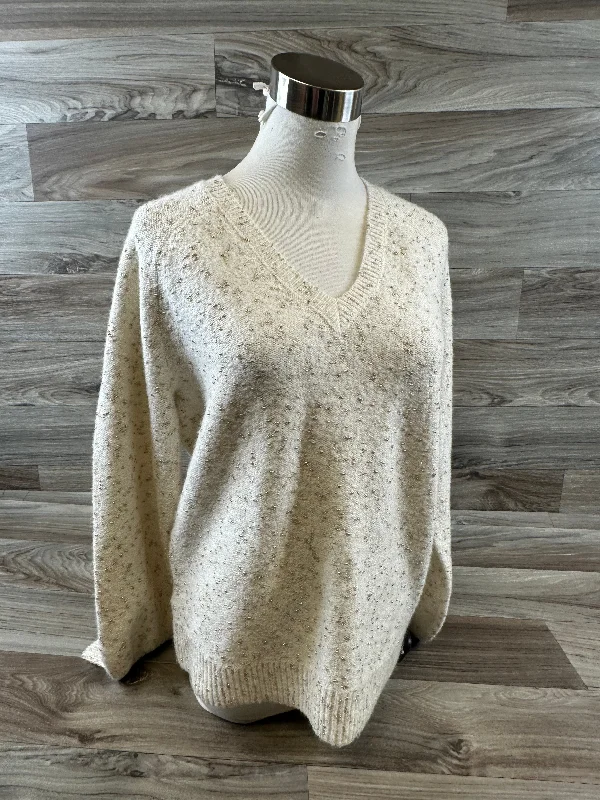 Sweater By Loft In Gold & Tan, Size: S