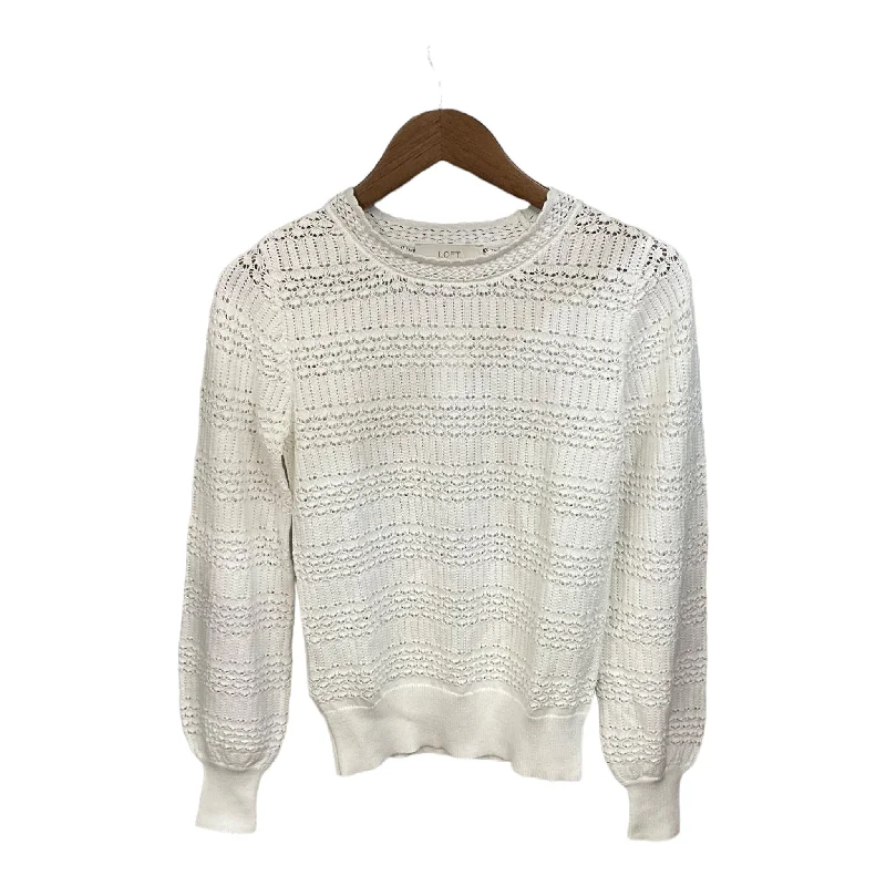 Sweater By Loft In White, Size: Xs