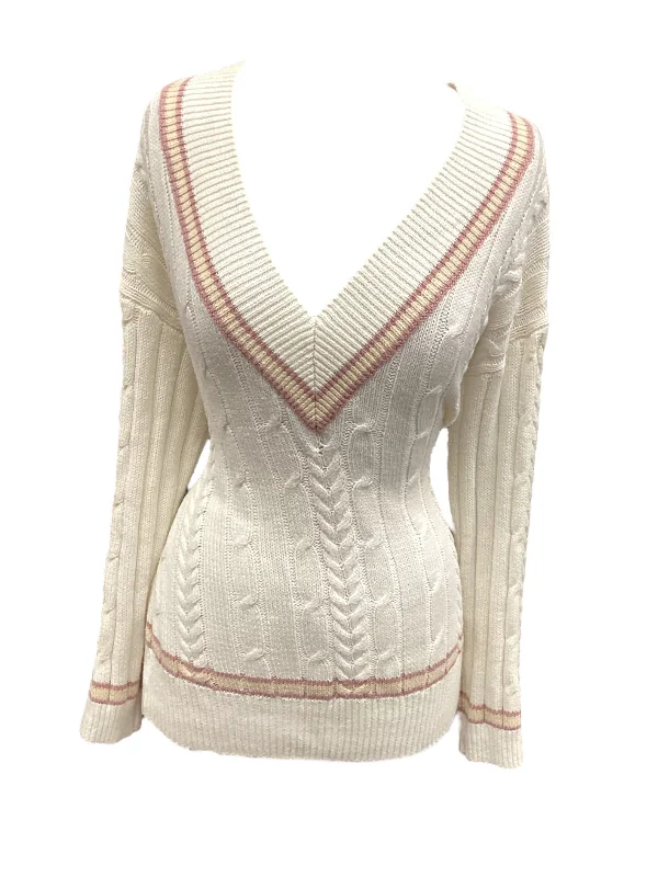 Sweater By Urban Outfitters In Cream & Tan, Size: Xs