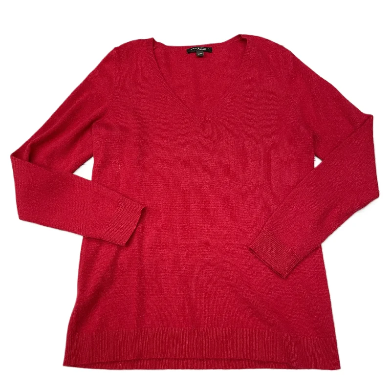 Sweater Cashmere By Ann Taylor In Red, Size: L