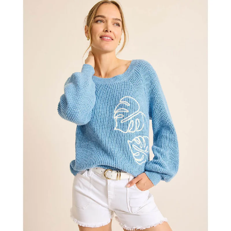 Tommy Bahama Women's Breezy Beach Crew Pullover Sweater - Infinity Pool*