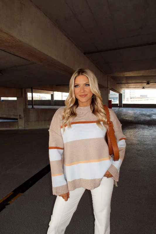 Catching Snowflakes Striped Sweater