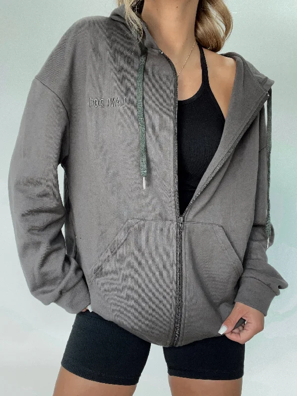 Charcoal Lane 201 Zip Up Hoodie