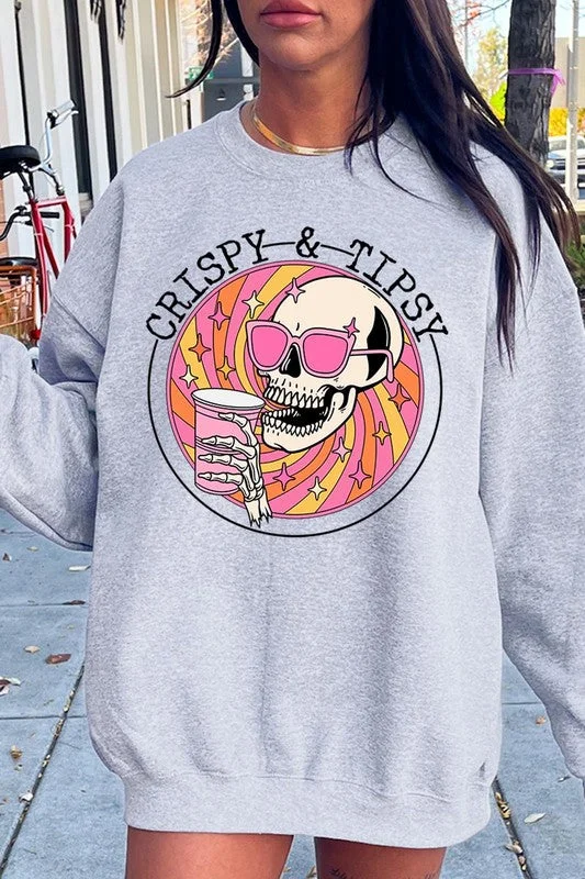 Crispy&Tipsy Graphic Fleece Sweatshirts