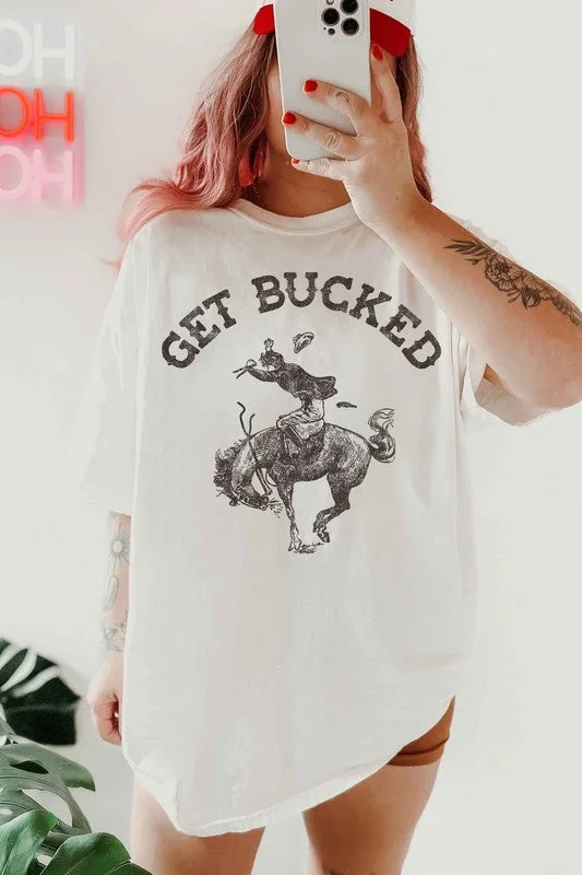 GET BUCKED WESTERN COUNTRY OVERSIZED GRAPHIC TEE