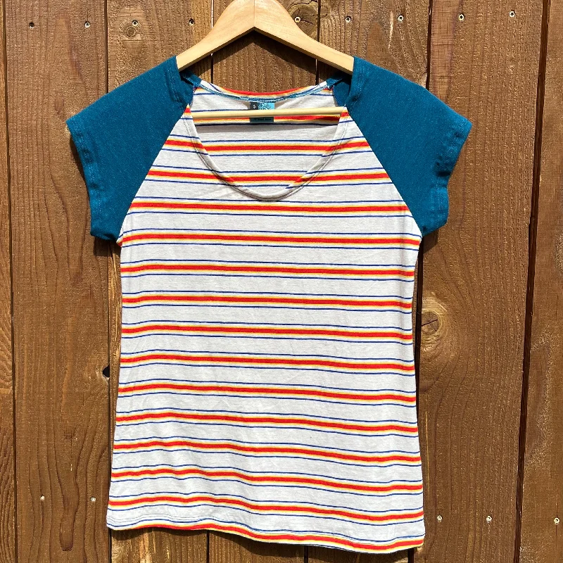 SALE - Hemp Momentum Shirt - Blue/Natural Stripes