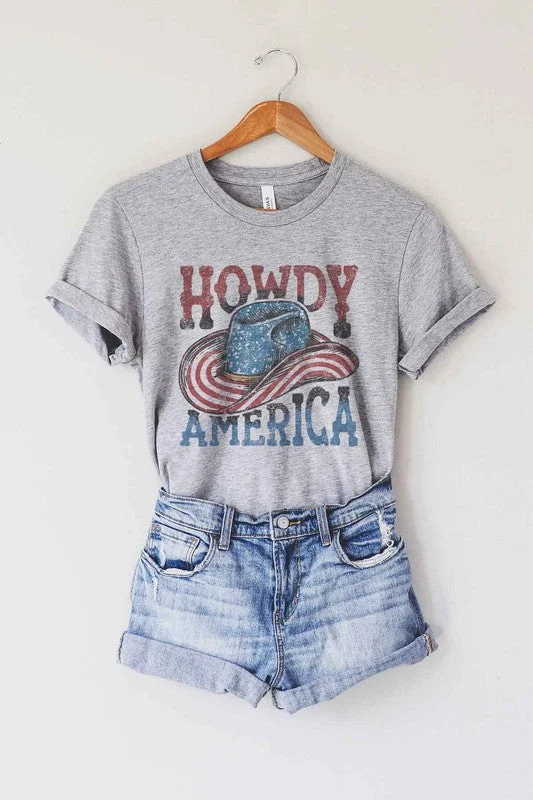 HOWDY AMERICA USA GRAPHIC PLUS SIZE TEE