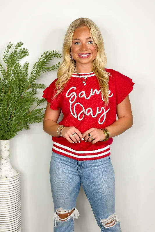 Crm/White Game Day Top