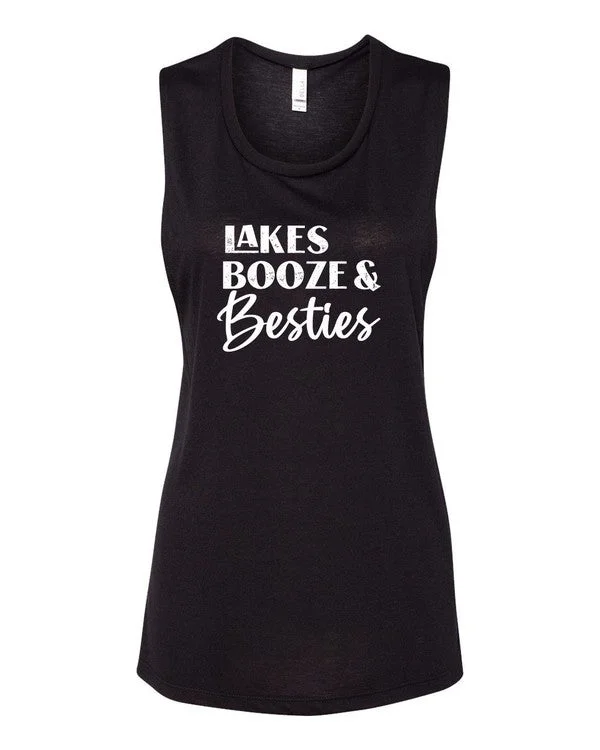 Lakes Booze and Besties Bella Canvas Tank