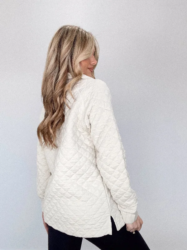 Quilted Jersey Pullover