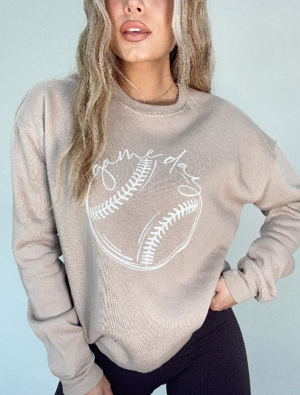 Tan Baseball Crewneck