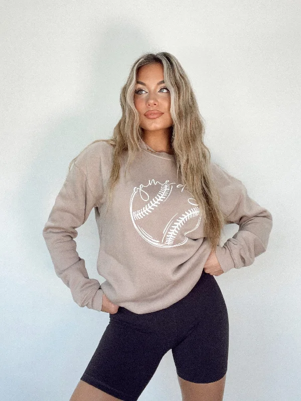 Tan Baseball Crewneck