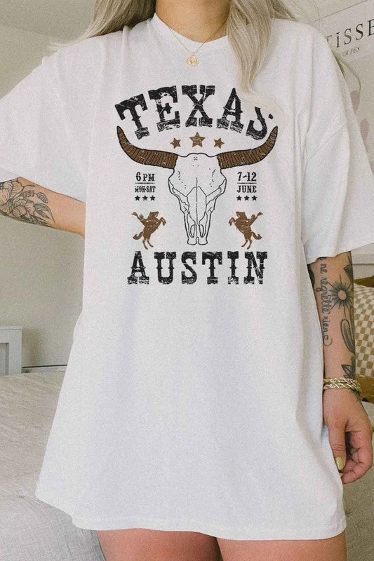 TEXAS AUSTIN WESTERN OVERSIZED GRAPHIC TEE