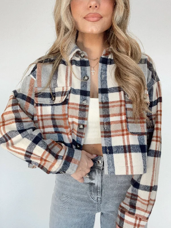 Too Toasty Plaid Top