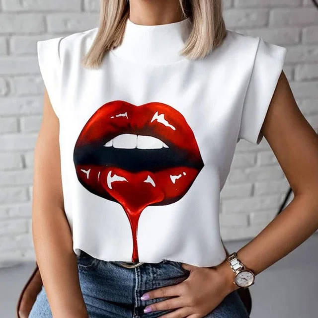 03 Lips Print / XXL