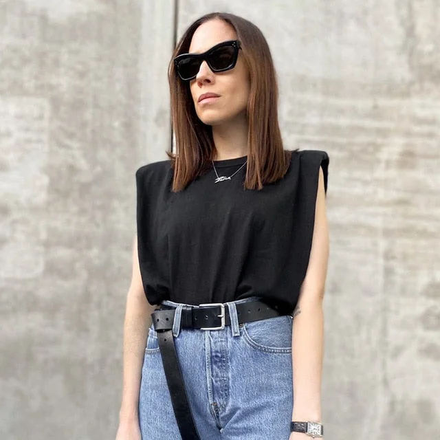 Women Summer Sleeveless Tops Female O Neck White Women Blouse Shirt Ladies Loose Solid Chic Casual Blouses Black Cotton Blouse